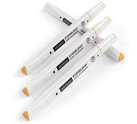 ARTEZA Pennarelli Alcool EverBlend, 4 Sketch Markers dal Colore Albicocca A2497 a Doppia Punta (Fine e Scalpello), per Disegno, Colorare e Scrapbooking