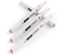 ARTEZA Pennarelli Alcool EverBlend, 4 Sketch Markers dal Colore Rosa Aurora A48 a Doppia Punta (Fine e Scalpello), per Disegno, Colorare e Scrapbooking