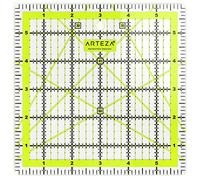 ARTEZA Righello per Patchwork in Pollici - 6 x 6 Pollici - Righello da Sarto Trasparente Acrilico per Quilting, Lavori di Cucito e Sartoria