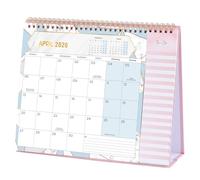 Artfan Calendario da tavolo 2024-2024 nel Regno Unito da gennaio 2024 a dicembre 2024, calendario da scrivania 2024 nel Regno Unito con lista delle cose da fare, 26,7 x 21,8 x 7,8 cm, rosa