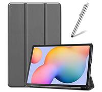 Artfeel Cover per Samsung Galaxy Galaxy Tab S6 Lite 2020 10.4 P610/P615,Sottile Leggero Pelle Smart Supporto Custodia con Auto Sveglia/Sonno,Slim Flip Folio Magnetico Tablet Caso,Grigio