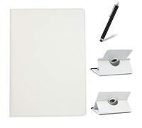 Artfeel Cover per Samsung Galaxy Tab 2 10.1 GT-P5100 P5110 P5113,Girevole 360 Gradi di Rotazione Supporto Custodia,Visualizzazione Multi-Angolo Sottile Leggero PU Pelle Flip Cover,Bianca