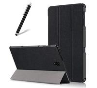 Artfeel Custodia per Samsung Galaxy Tab A 10.5 (2018) T590/T595, sottile e leggera in pelle con supporto a tre punte, funzione di stand-by/sveglia automatica, custodia protettiva a portafoglio