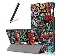 Artfeel Custodia per Samsung Galaxy Tab A 10.5 (2018) T590/T595, sottile e leggera in pelle con supporto a tre punte, funzione di stand-by/sveglia automatica, custodia protettiva a portafoglio