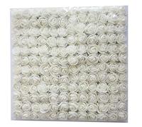 Artfen 144 mini rose artificiali per fai da te, accessori per matrimoni, fermagli per capelli da sposa, fasce per capelli (parte inferiore aggiungere garza), bianco latte