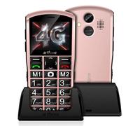 Artfone A400 4G Telefono cellulare base per anziani con pulsante SOS Oro