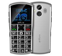 Artfone A400 4G Telefono cellulare base per anziani con tasto SOS, bianco