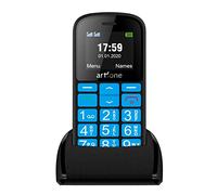 artfone CS188 2G GSM Telefono Cellulare per Anziani con Tasti Grandi, Telefono per Anziani Pulsante SOS e Sblocco Laterale Base di Ricarica Torcia Elettrica Facile da Usare per Gli Anziani - Bianca