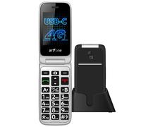 artfone G3 4G Telefono Cellulare per anziani senza contratto,Tasto SOS, base di ricarica, altoparlante, chiamata rapida,Telefono a conchiglia semplice,Menù italiano, display a colori 2,4",Grandi tasti
