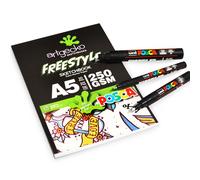 Artgecko A5 Sketchbook Freestyle Carta Bianca 10 Fogli PC1MR/1M/5M Nero