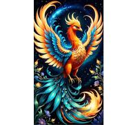 ARTGOTO Diamond Painting Quadrati Adulti Grandi Dimensioni Kit Completo,40x70cm Pittura Diamante Adulti Fenice B,Fornito con Diamond Painting Quadrato Accessori per la Decorazione Degli Ambienti