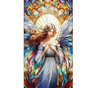 ARTGOTO Diamond Painting Quadrati Adulti Grandi Dimensioni Kit Completo,40x70cm Pittura Diamante Adulti Angeli D,Fornito con Diamond Painting Quadrato Accessori per la Decorazione Degli Ambienti