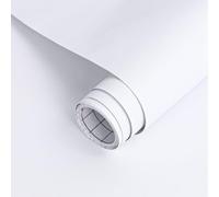 Arthome Bianco Pellicola Adesiva per mobili 90cmx3m Carta da Parati Solido Opaco Strutturato Autoadesivo pellicola vinilica Decorativa per armadi