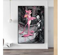ARTHOMECANVAS La Pantera e Charlie Chaplin - 70 x 100 cm