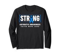 Arthritis Strong Shirt - Blue Ribbon Arthritis Awareness Maglia a Manica