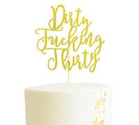 Arthsdite Topper per torta Dirty Thirty, decorazione per torta per 30° compleanno, decorazioni per torte di 30° compleanno, decorazioni per feste di compleanno con scritta in lingua inglese "Dirty