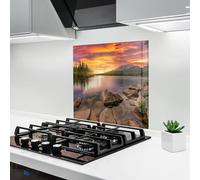 ARTHUB® Paraschizzi Cucina in Vetro temperato 60x60 cm, Tatra View | Protezione Contro Gli Schizzi, Protezione murale per fornelli, Vetro temperato, Paesaggi, Montagne
