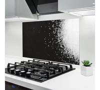 ARTHUB® Paraschizzi Cucina in Vetro temperato 70x100 cm, Salt Texture | Protezione Contro Gli Schizzi, Protezione murale per fornelli, Vetro temperato, Alimenti, Spezie
