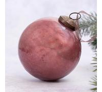 Arthur Cameron Pallina decorativa da appendere all'albero di Natale in vetro craquelé (10,2 cm, malva)