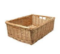 Arthur Cameron - Vassoio rettangolare in vimini poco profondo: tessuto a mano da abili artigiani nel nord della Cina, un cesto organizer è la soluzione perfetta per riporre oggetti domestici (naturale