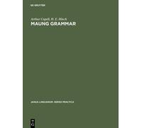 Arthur Capell H. E. Hinch Maung grammar (Copertina rigida)