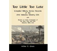 Arthur E. Green Too Little Too Late: Compiled Military Service Recor (Tascabile)