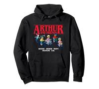 Arthur Friends on Bikes Group Pose Cartoon Felpa con Cappuccio