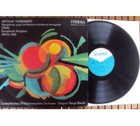 Arthur Honegger - Symphonie pour orchestre a cordes et trompette, Symphonie liturgique. Tschechische Philharmonisches Orchester, Serge Baudo Mono