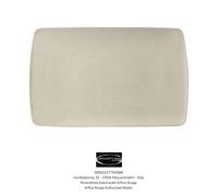 Arthur Krupp - ECLIPSE DAY - Vassoio - Piatto Rettangolare 33x21 cm - White