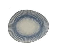 Arthur Krupp Sunlight Blue Piatto In Ceramica Ovale 31x26 Cm