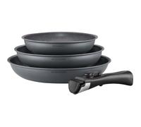 ARTHUR MARTIN AM521GM BATTERIA DELLA CUSCINE SET con 3 stufe - Matt Grey 20-24-28 cm + 1 manico rimovibile - Tutte le luci inclusa l'induzione
