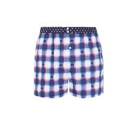 ARTHUR - Mutande da uomo con supporto integrato - 100% cotone biologico - Comfort e supporto ottimale - Piastrelle/strisce, Orso Piastrelle Marine, L