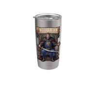 Arthur Rex Britannorum Re Artù Trono Grafica Bicchiere termico in acciaio inox doppia parete