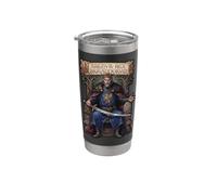 Arthur Rex Britannorum Re Artù Trono Grafica Bicchiere termico in acciaio inox doppia parete