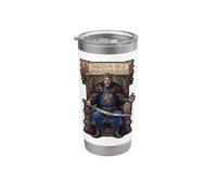 Arthur Rex Britannorum Re Artù Trono Grafica Bicchiere termico in acciaio inox doppia parete