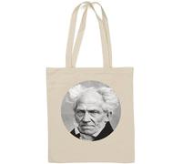 Arthur Schopenhauer German Life Philosopher Photo - Borsa tote in cotone naturale, colore: Bianco