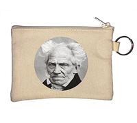 Arthur Schopenhauer - Portamonete con foto di filosofo della vita tedesca, colore: beige