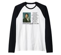 Arthur Schopenhauer Talento Realizzazione Contro Genio Citazione Maglia con Maniche Raglan