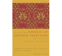 Arthur Tiedemann Bary Wm Theodor Sources of Japanese Tradition, Abri (Tascabile)