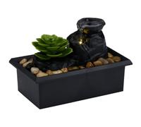 Arti Casa Fontana decorativa a batteria, con illuminazione a LED, 10,5 x 17,5 x 12 cm