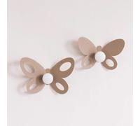 Arti e Mestieri, Butterfly, set 2 Ganci Appendiabiti, Metallo