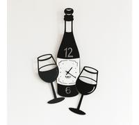 Arti & Mestieri – Orologio da parete Cin Cin – in metallo 30 x 55 cm – Nero goffrato