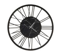 Orologio da parete CLASSICO MARMO BIG , Diametro 90 cm quadrante effetto marmo marmo stampato e numeri romani colore Nero