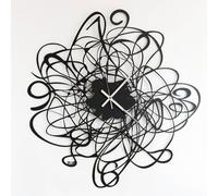 Arti & Mestieri Orologio da parete BIG DOODLE in metallo Ø 90 cm Nero goffrato Made in Italy