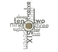 Arti & Mestieri, Lettering, Orologio da Muro 66cm Fango, Metallo