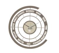 Arti e Mestieri Orologio da parete moderno in metallo con numeri in lettere Skip