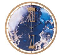 Arti e Mestieri Orologio da parete rotondo in metallo con effetto marmo dal desi