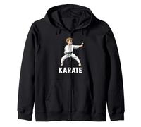 Arti Marziali E Ragazzo Che Pratica Karate Felpa con Cappuccio