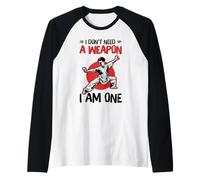 Arti Marziali Kung Fu Fighter Non Ho Bisogno di un'arma Maglia con Maniche Raglan
