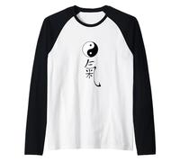 Arti Marziali Taijii Qi Gong Yoga Simbolo Segno di tao e Chi Maglia con Maniche Raglan